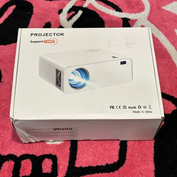 Wielio 1080P Projector – 12000 Lumen 4K Portable Home Video WiFi & Bluetooth - Picture 2 of 10